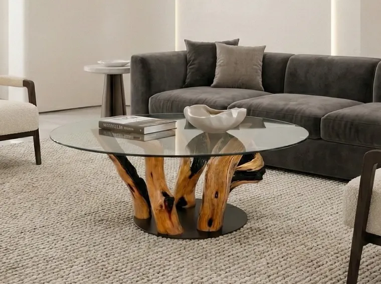 Fired Forest — coffee table of lightning-struck wood